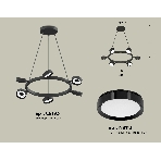 Светильник Ambrella light XB9193150/6 SBK/PBK черный песок/черный полированный GX53 (C9193, N8113), фото 1