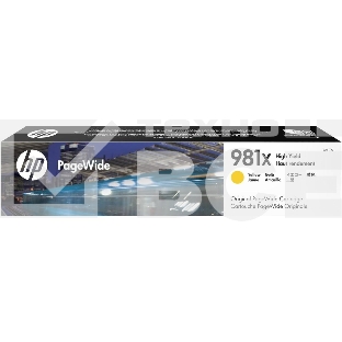 Картридж струйный HP 981X желтый увеличенной емкости для HP Color PageWide Ent Flow MFP 586, 566 10 000 стр.