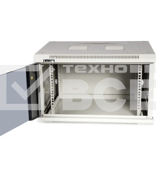 Шкаф настенный серии Pro, 15U 600x600, стеклянная дверь