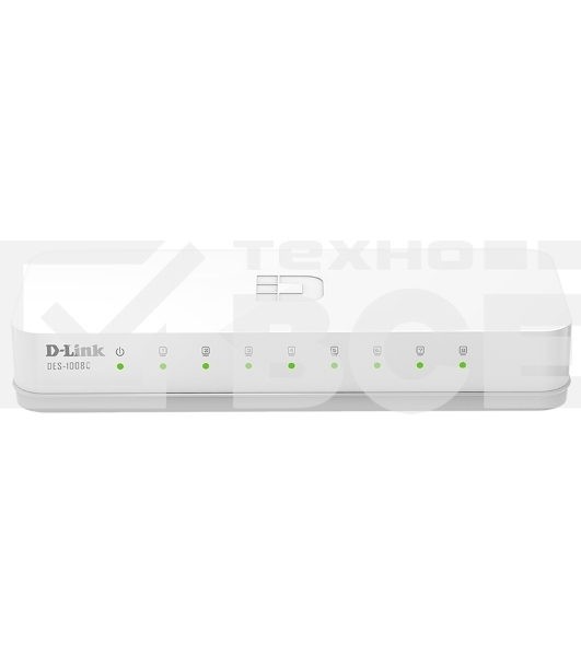Сетевое оборудование D-Link DES-1008C/A1A Неуправляемый коммутатор с 8 портами 10/100Base-TX