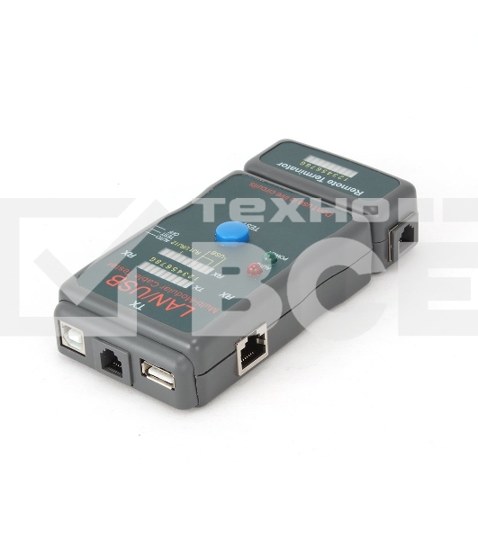 Тестер LAN Cablexpert NCT-2, 100/1000 Base-TX, для UTP, STP, RJ-11, USB-кабеля