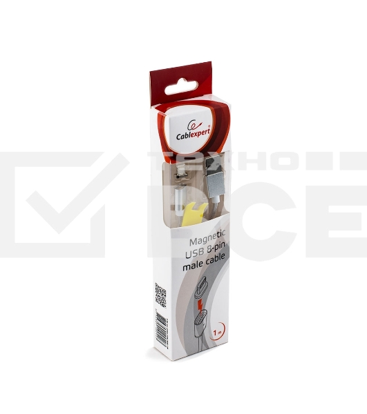 Кабель Cablexpert магнитный USB 2.0 CC-USB2-AMLMM-1M, AM/ iPhone lightning, магнитный кабель, 1м, алюминиевые разъемы, коробка
