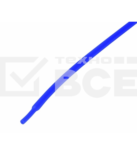 Термоусаживаемая трубка Rexant 1,5/0,75 мм, синяя, упаковка 50 шт. по 1 м