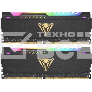Оперативная память Patriot Viper Steel, DDR4, 32GB (2x16GB), 3600MHz, CL20, с радиатором, RGB, черный