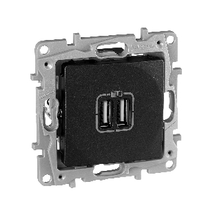 Розетка USB 2-ая 240В/5В 2400мА | 672694 | Legrand Etika Антрацит