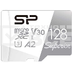 Флеш карта microSD 128GB Silicon Power Superior Pro A2 microSDXC Class 10 UHS-I U3 Colorful 100/80 Mb/s (SD адаптер), фото 1