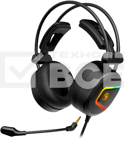 Наушники с микрофоном A4Tech Bloody MC750 черный 2.3м мониторные USB оголовье (MC750 BLACK)