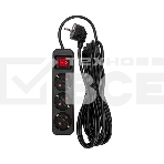 Удлинитель STANDARD 3 гнезда, 5м, 3х1,0мм², с/з, с выключателем, черный REXANT, фото5