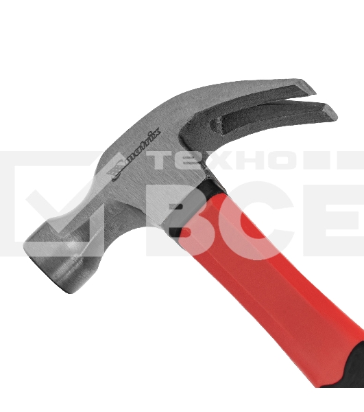 Молоток-гвоздодер Matrix 450 г, боек 27 мм, фибергласовая обрезиненная рукоятка