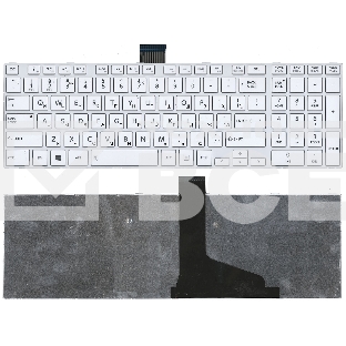 Клавиатура для ноутбука Toshiba Satellite L850 L875 L870 L855 белая c белой рамкой