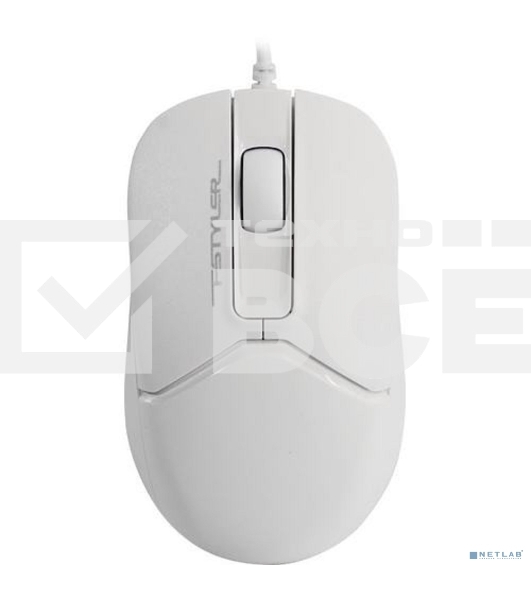 Мышь проводная A4Tech Fstyler FM12 белый, 1200 dpi, USB, кнопки - 3