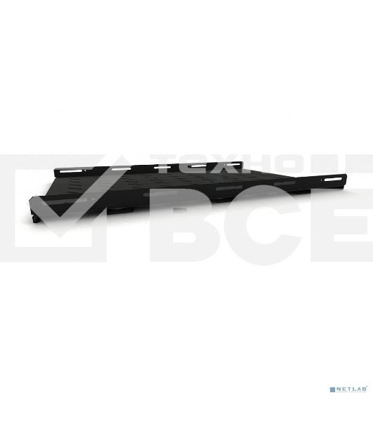 Полка стационарная усиленная Hyperline TSH3H-850-RAL9004 глубина 850 мм, с боковым креплением, нагрузка до 100 кг, для шкафов серии TTB, TTBR, 485х850мм (ШхГ), цвет черный (RAL 9004)