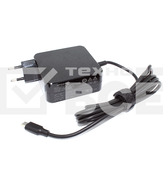 Блок питания (сетевой адаптер) Amperin 5V 3A - 20V 4,5A 90W Type-C, квадратный корпус