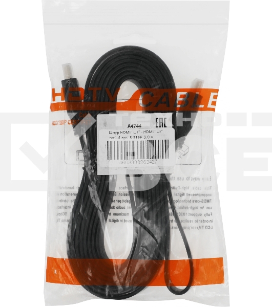 Кабель соединительный аудио-видео Premier 5-815F HDMI (m)/HDMI (m) 3м. черный (5-815F 3.0)