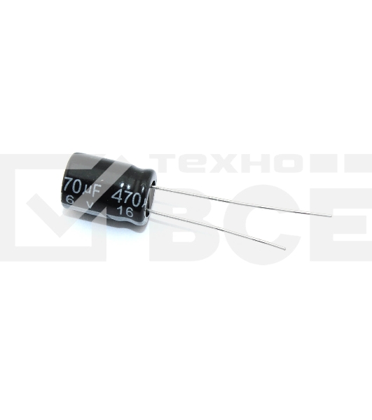 Конденсатор [CHINA] DIP (8*12) ECAP 470UF 16V pins = 3MM