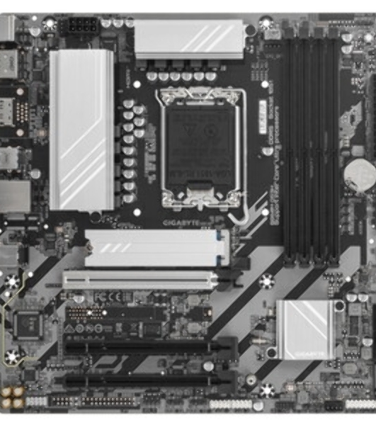 Материнская плата GIGABYTE B860M DS3H, LGA1851, Intel B860, 4xDDR5, 4xSATA, 2xM.2, 1xPCIe 5.0 x16, DisplayPort, HDMI, 1x2.5Gb LAN, 3x3.5 мм, 7.1, microATX