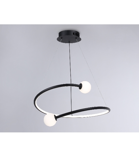 Светильник Ambrella light FL66293 BK черный 39W 3000K-6400K D500*1000 (ПДУ ИК)