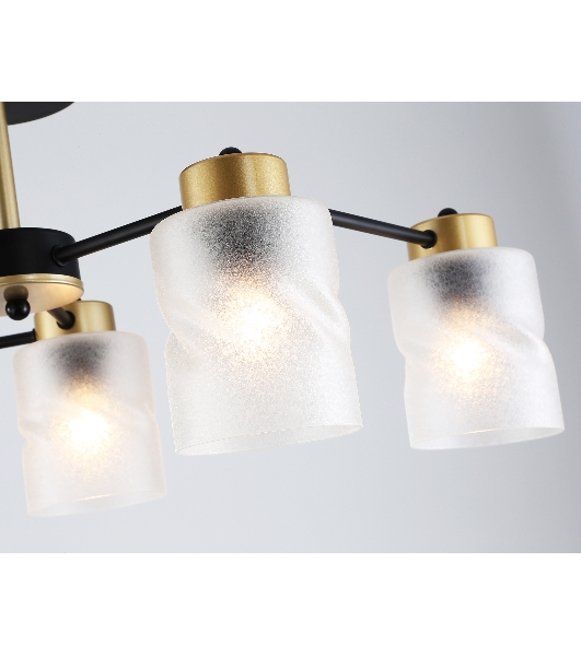 Светильник Ambrella light TR303325/6 BK/GD черный/золото E27/6 max 60W D680*270