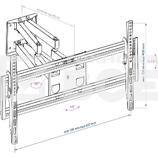 Кронштейн для телевизора Arm Media PT-16 NEW черный 22