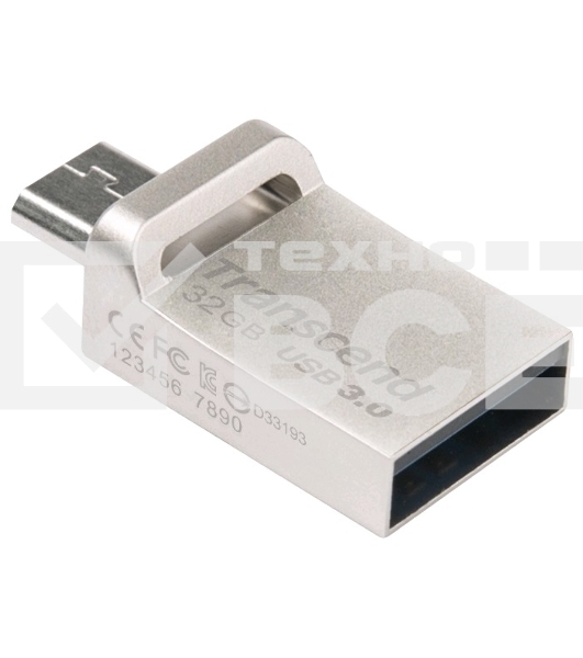 Флеш диск Transcend 32GB JetFlash 880, USB 3.0 OTG ,Металл