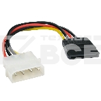 Кабель питания EX138936RUS SATA ExeGate EX-CC-SATA-PS (Molex 4pin/SATA15pin, 0,15м), фото 1