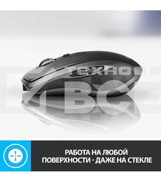Мышь беспроводная Logitech MX Anywhere 2S графитовый, 4000 dpi, радиоканал, Bluetooth, USB, кнопки - 7