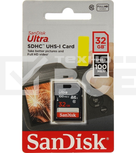 Флеш карта SDHC 32Gb UHS-I SDSDUNR-032G-GN3IN SANDISK