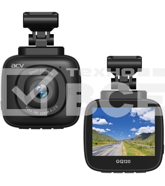 Видеорегистратор ACV GQ120 черный 1080x1920 1080p 120гр. GPCV1167