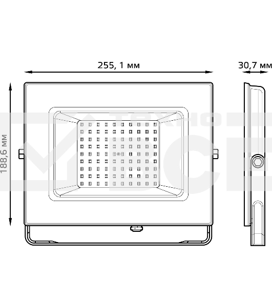 Прожектор светодиодный Gauss Elementary 100Вт 6600лм IP65 6500К черный ПРОМО