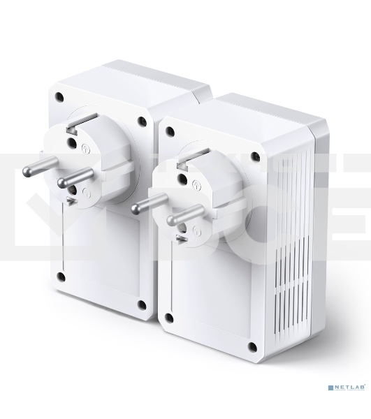 Сетевой адаптер TP-Link TL-PA4010PKIT AV600 Powerline Adapter with AC Pass Through Starter Kit, Ultra Compact Size, 500Mbps Powerline Datarate, 10/100Mbps Fast Ethernet, HomePlug AV, Green Powerline, Plug and Play