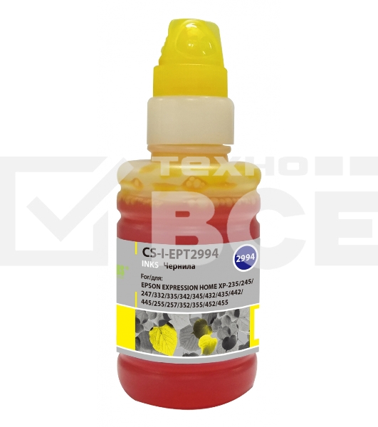Чернила Cactus CS-I-EPT2994 желтый100мл для Epson Expresion Home XP-235/332/335/432/435