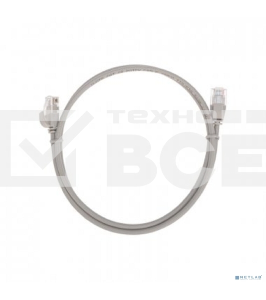 Патч-корд U/UTP Rexant категория 6A (10G), RJ45-RJ45, неэкранированный, 28AWG, LSZH, серый, 1 м