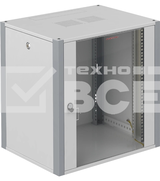 Шкаф коммутационный Sysmatrix (WP 6409.710) настенный 9U 600x450мм пер.дв.стекл 60кг серый