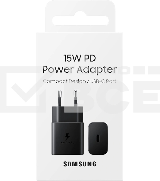 Зарядное устройство Samsung черный EP-T1510 W/O CABLE