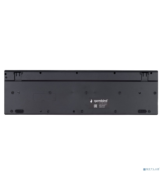 Клавиатура беспроводная Gembird KBW-250, полноразмерная, 104кл, 12Fn, низкий профиль, 2.4 ГГц, черная