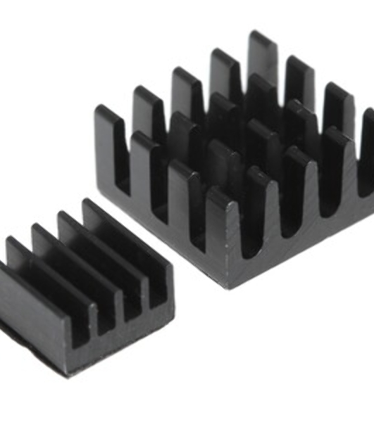 Набор радиаторов QUMO, Heat Sink Set Aluminum (17×17х5 12×12×5 14×10×6 5×5×5) for Pi 5B, blue