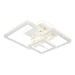 Управляемый светодиодный светильник Ambrella light FA1732/3 WH/CH белый/хром 145W 3000K/4200K/6400K 670*510*150 (ПДУ РАДИО 2.4G)