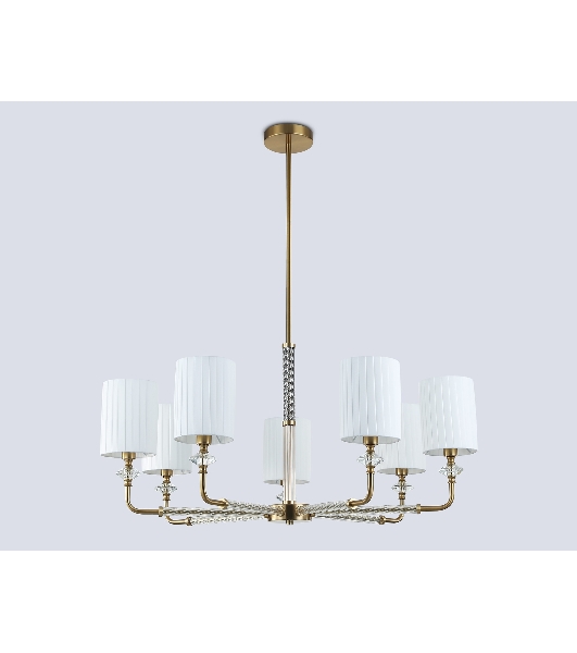 Люстра Ambrella light LH71503/7 BS/FR латунь/белый матовый E14*7 max 40W D840*640