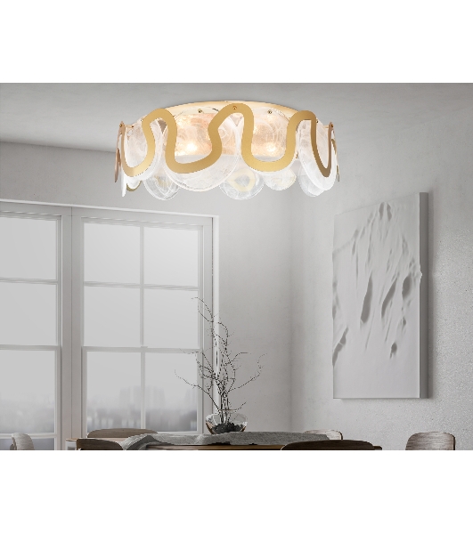 Светильник Ambrella light TR5327/6 GD/FR золото/белый матовый E14/6 max 40W D606*230