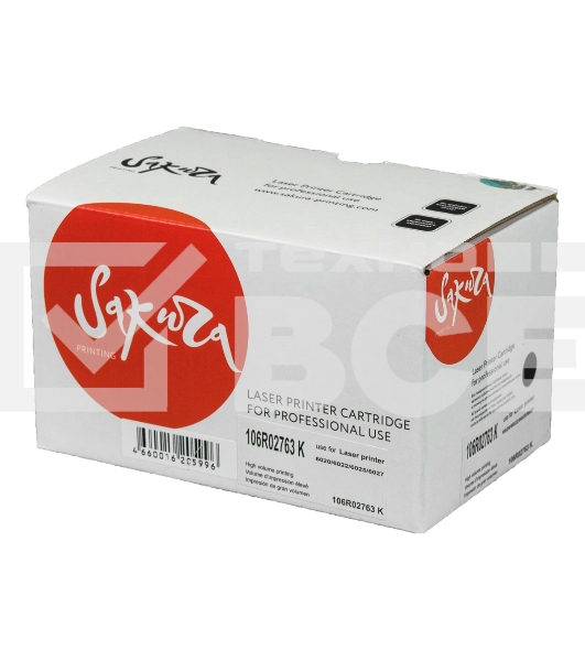 Картридж Sakura 106R02763  для Xerox WorkCentre 6027, WorkCentre 6025, Phaser 6022, Phaser 6020, черный, 2000 к.