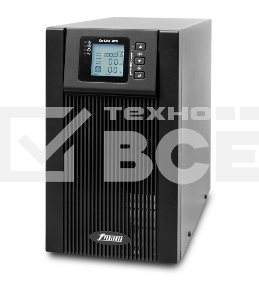 Источник бесперебойного питания PowerMan Online 2000VA Black (Online-Double conversion/LCD Display/USB/Software/RJ11/45,RS-232)