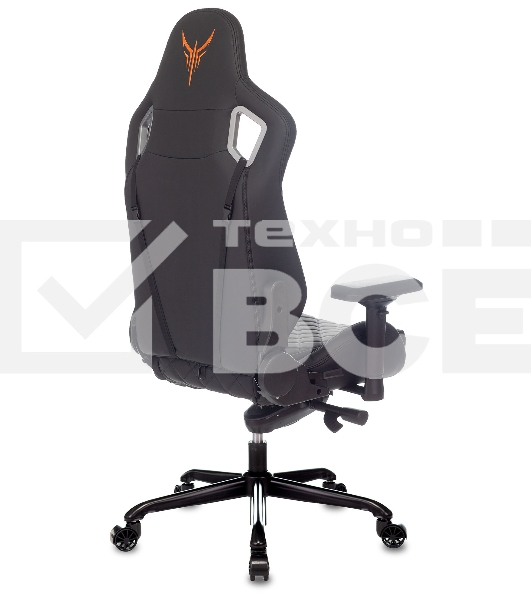 Кресло игровое Knight TITAN черный ромбик эко.кожа с подголов. крестовина металл