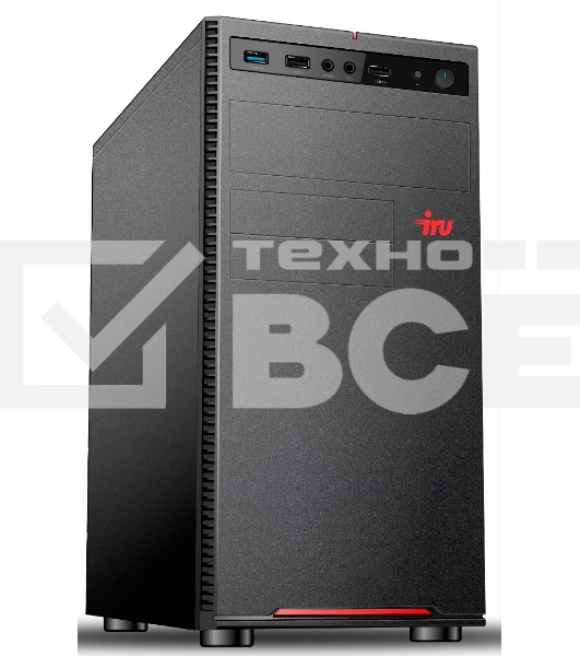 Компьютер  IRU Home 310H5SE MT i3 10105 (3.7) 8Gb 1Tb 7.2k UHDG 630 Free DOS GbitEth 400W черный