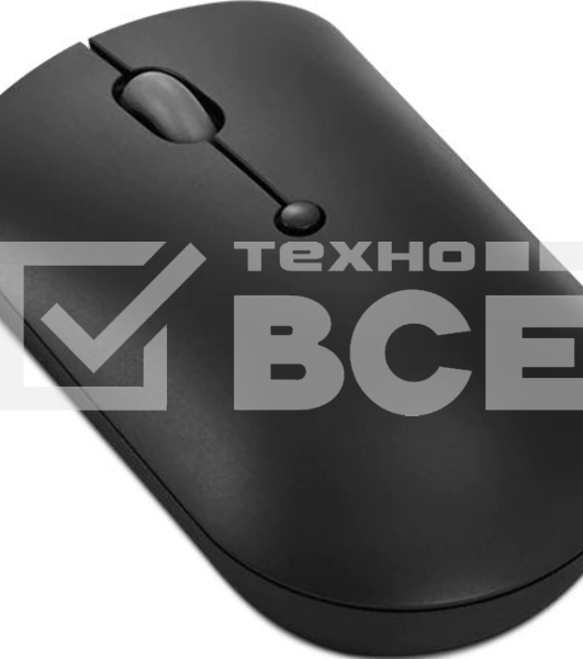Мышь беспроводная Lenovo 400 черный, 2400 dpi, радиоканал, USB-C, кнопки - 4