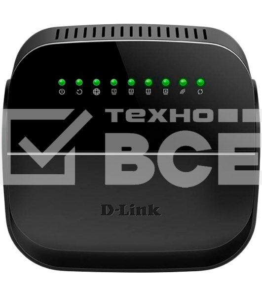 Роутер беспроводной D-Link DSL-2640U/R1A ADSL2+ черный (Annex A)