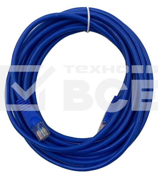 Патч-корд Buro UTP 4 пары cat5E CCA molded 5м голубой RJ-45 (m)-RJ-45 (m)