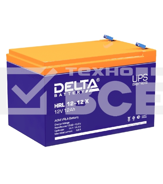 Батарея Delta HRL 12-12 X (12А\ч, 12В) свинцово- кислотный  аккумулятор