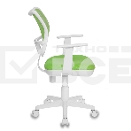 Кресло компьютерное Бюрократ CH-W797/SD/TW-18 TW-18 салатовый, спинка сетка, сиденье салатовый, колеса белый/салатовый, пластик белый, фото11