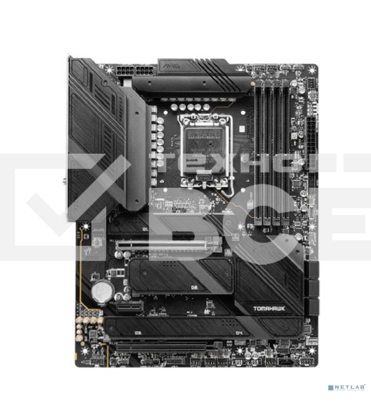 Материнская плата MSI MAG Z790 TOMAHAWK WIFI, LGA 1700, Intel Z790, 4xDDR5, 7xSATA, 4xM.2, 1xPCIe 4.0 x4, 1xPCIe 5.0 x16, 1xHDMI, 1xDP, 1x2.5Gb LAN, 4xUSB-A 3.2 Gen 1, 4xUSB-A 3.2 Gen 2, 1xUSB-C 3.2 Gen 2, 1xUSB-C 3.2 Gen 2x2, 5x3.5 мм, 7.1, Standard-ATX