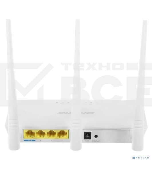 Роутер беспроводной Digma DWR-N302 N300 10/100BASE-TX белый (упак.:1шт)